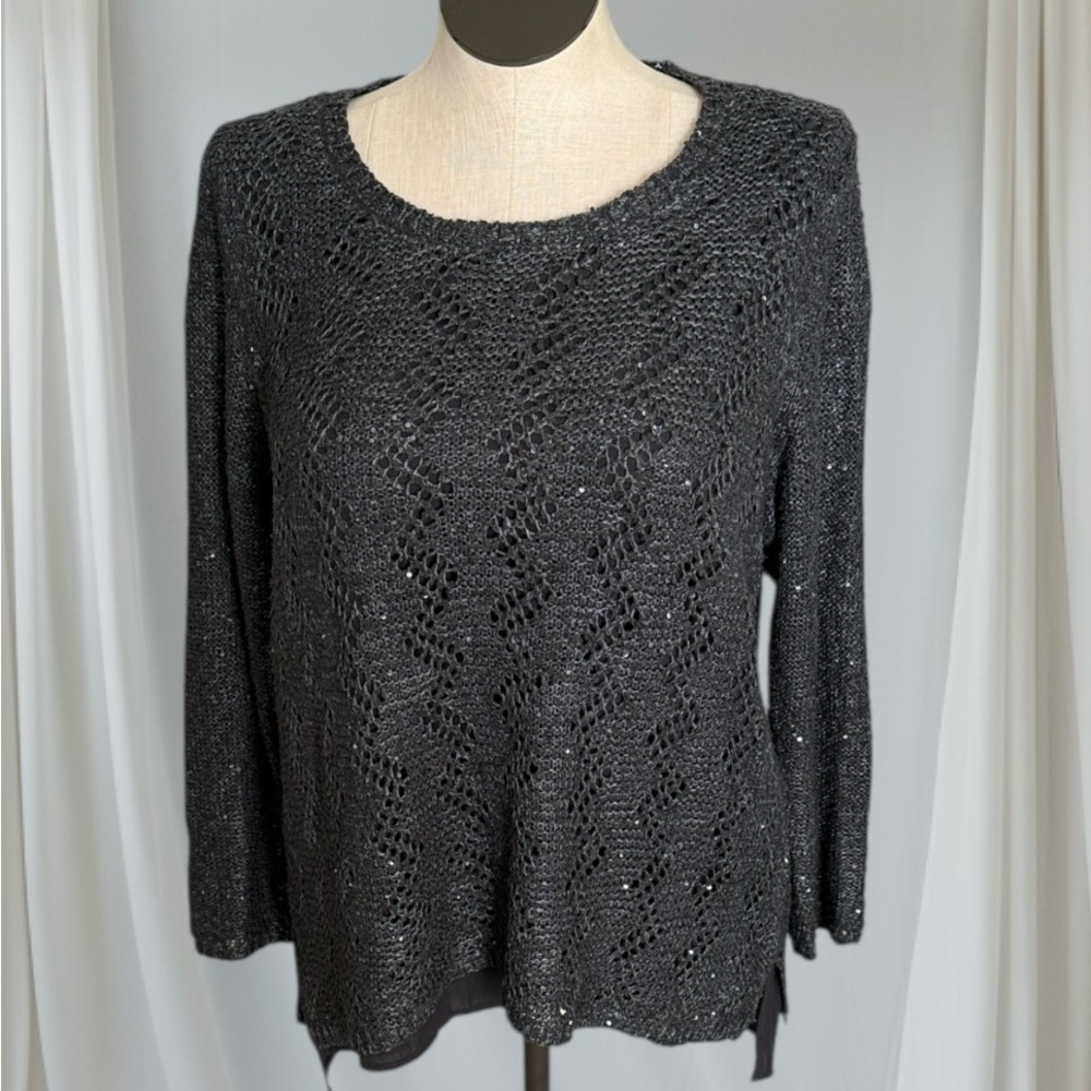 Roz + Ali woman’s Knit long sleeve Sweater Size 1X